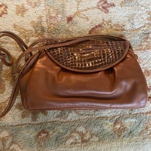 “Donna Elissa Italy” purse (brown w/ alligator leather)